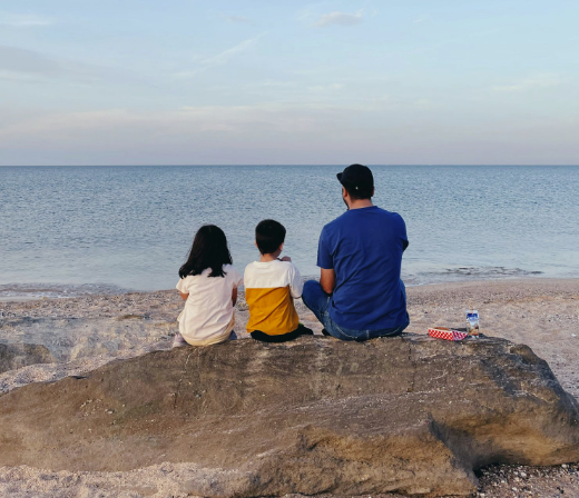 Family at the beach